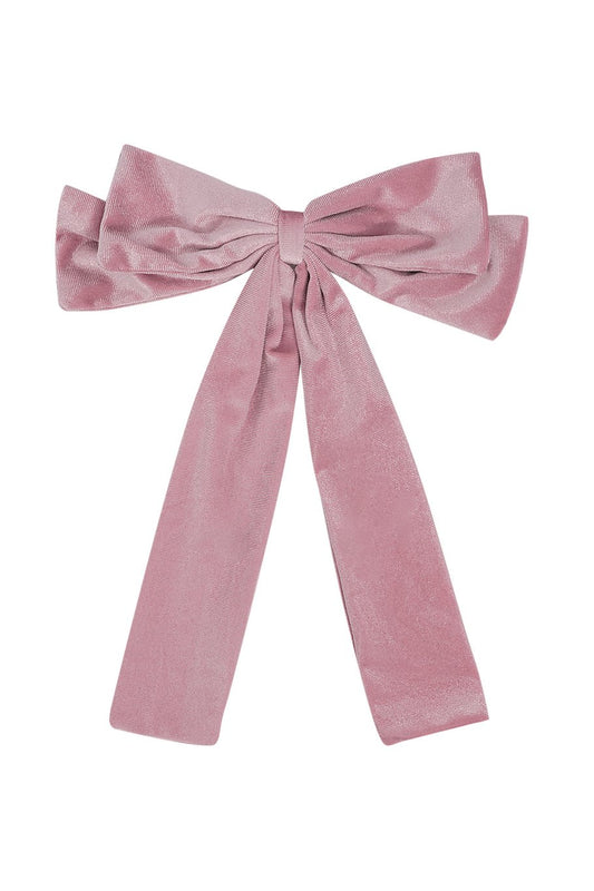 Roze haarstrik met een speelse en vrouwelijke uitstraling, ideaal voor een schattige en zachte look